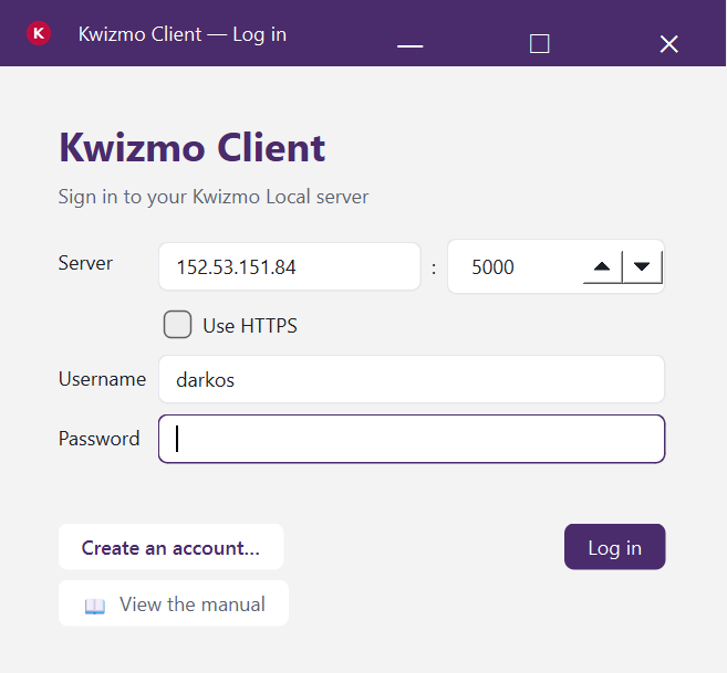 Kwizmo Client — Windows & MacOS desktop application